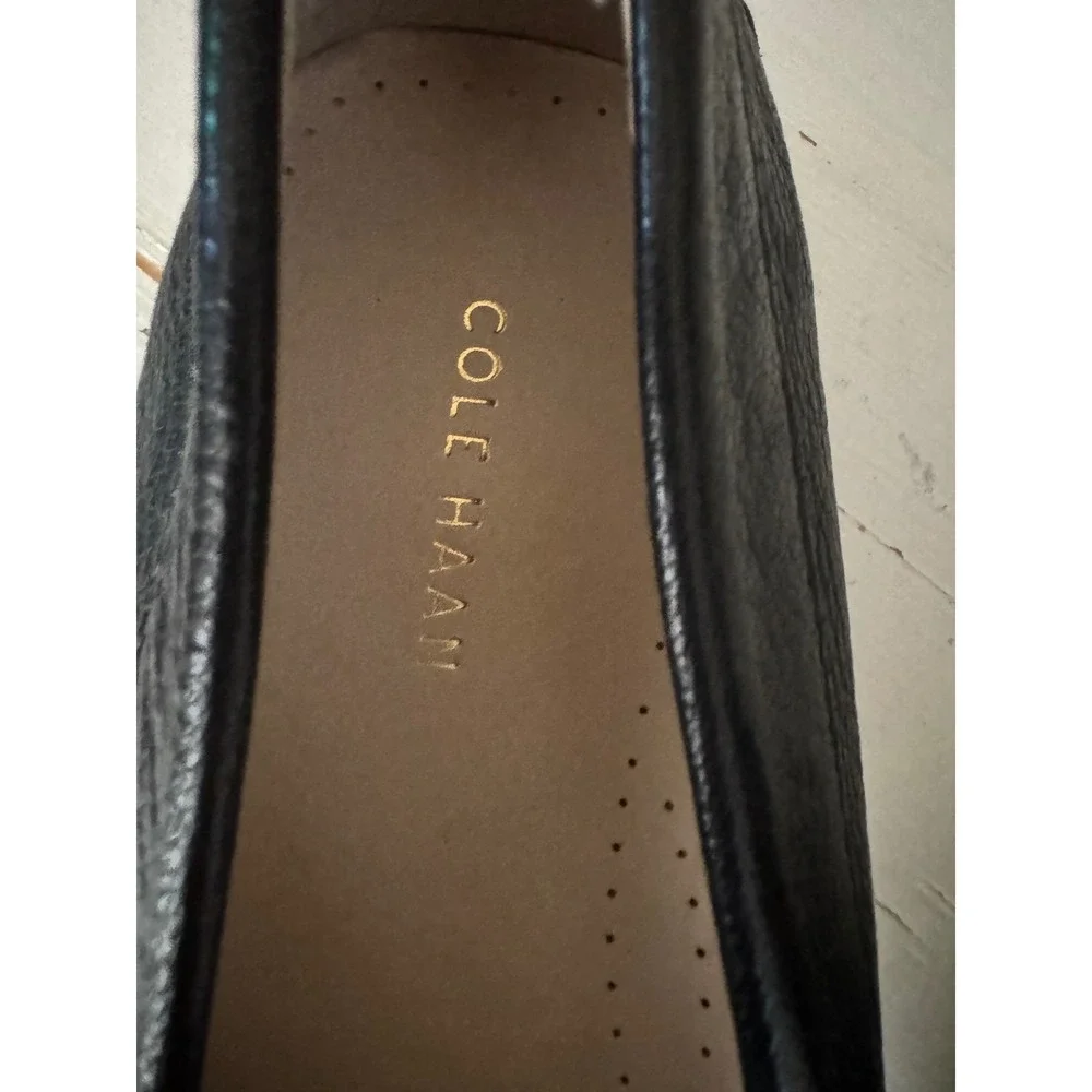 Cole Haan Women Black Evelyn Driving Leather Loafers ‎ Size 9B NWOT